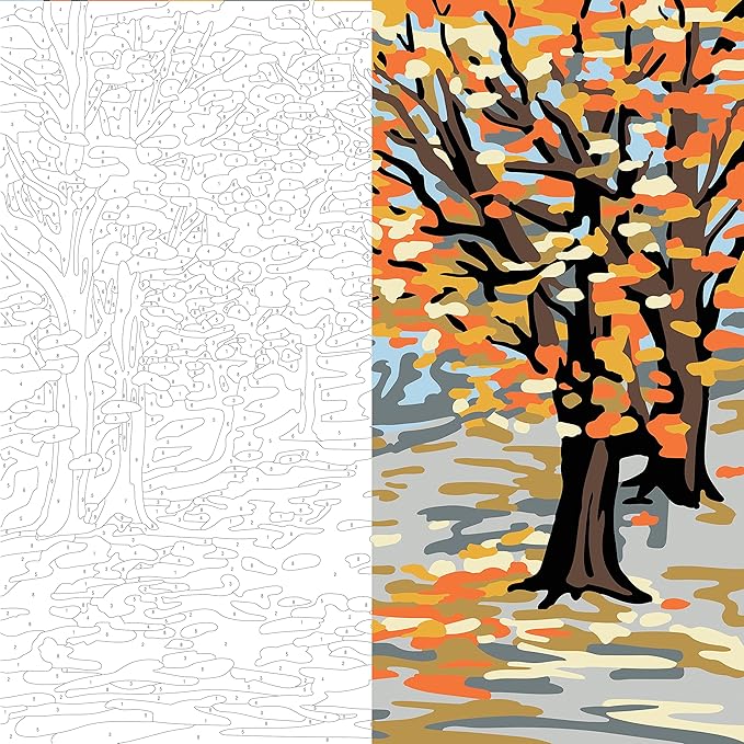 Plaid Let's Paint Fall Landscape Paint By Numbers - 17912