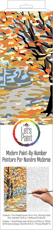 Plaid Let's Paint Fall Landscape Paint By Numbers - 17912