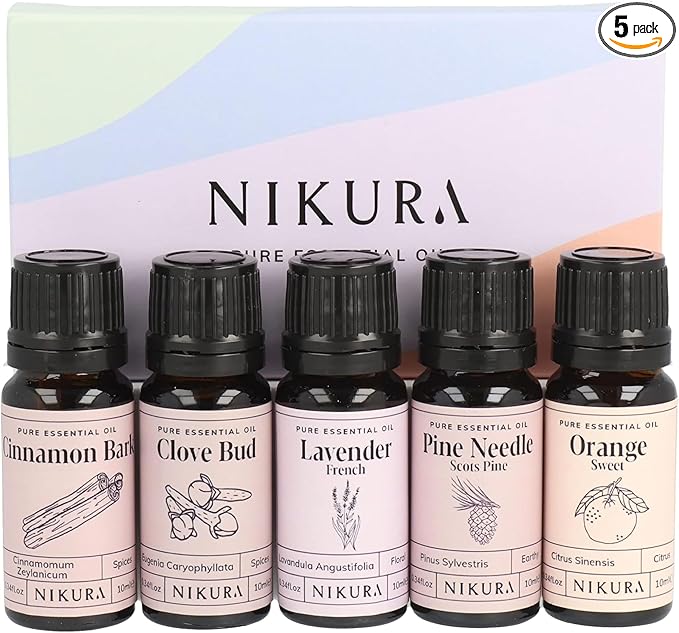 5 x 10ml Christmas Essential Oil Gift Set