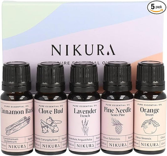 5 x 10ml Christmas Essential Oil Gift Set