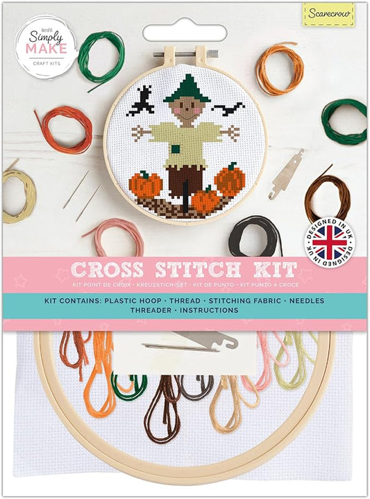 Simply Make Cross Stitch Kit - Scrarecrow Design
